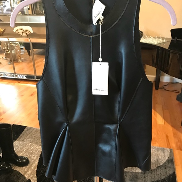 3.1 PHILLIP LIM seamed peplum top - Picture 4 of 8